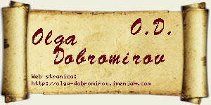 Olga Dobromirov vizit kartica